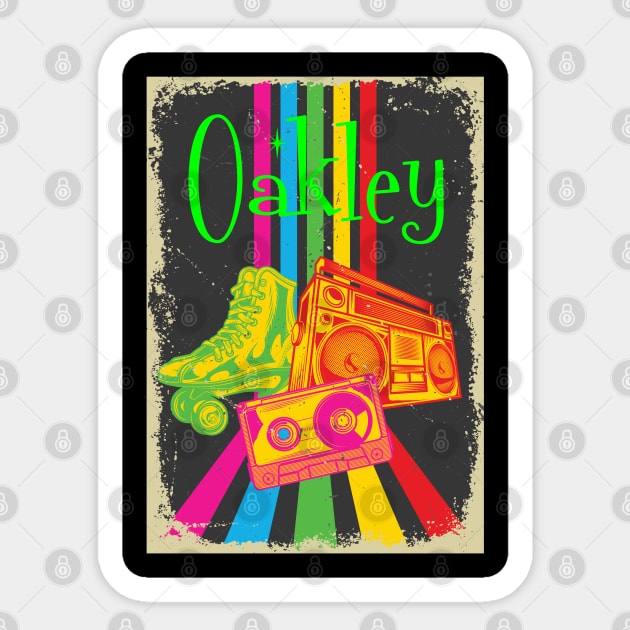 Oakley Vintage 80's Skates Boombox Sticker by heybert00